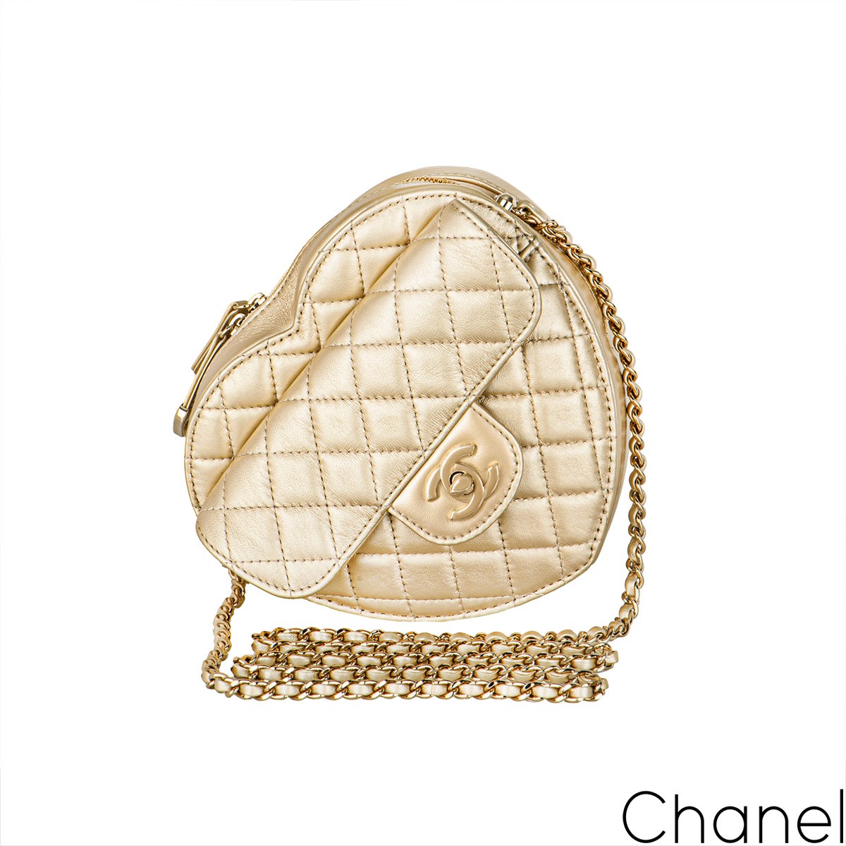 Chanel Gold Heart Bag | Rich Diamonds